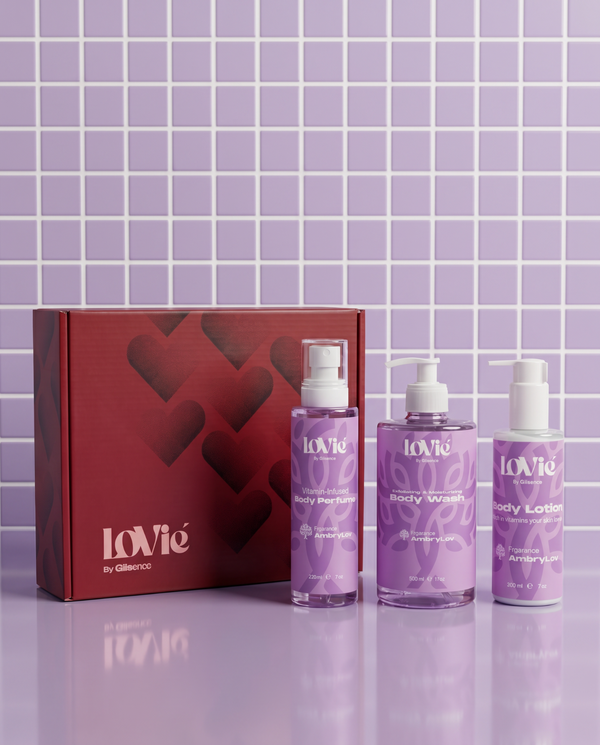روتين الجسم Lovie Amberlov — طقم الغسول واللوشن
